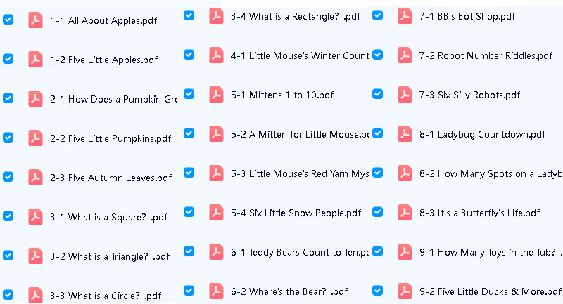 Pre K Math Story Collection 美国幼儿园英文数学绘本故事25册全彩pdf下载